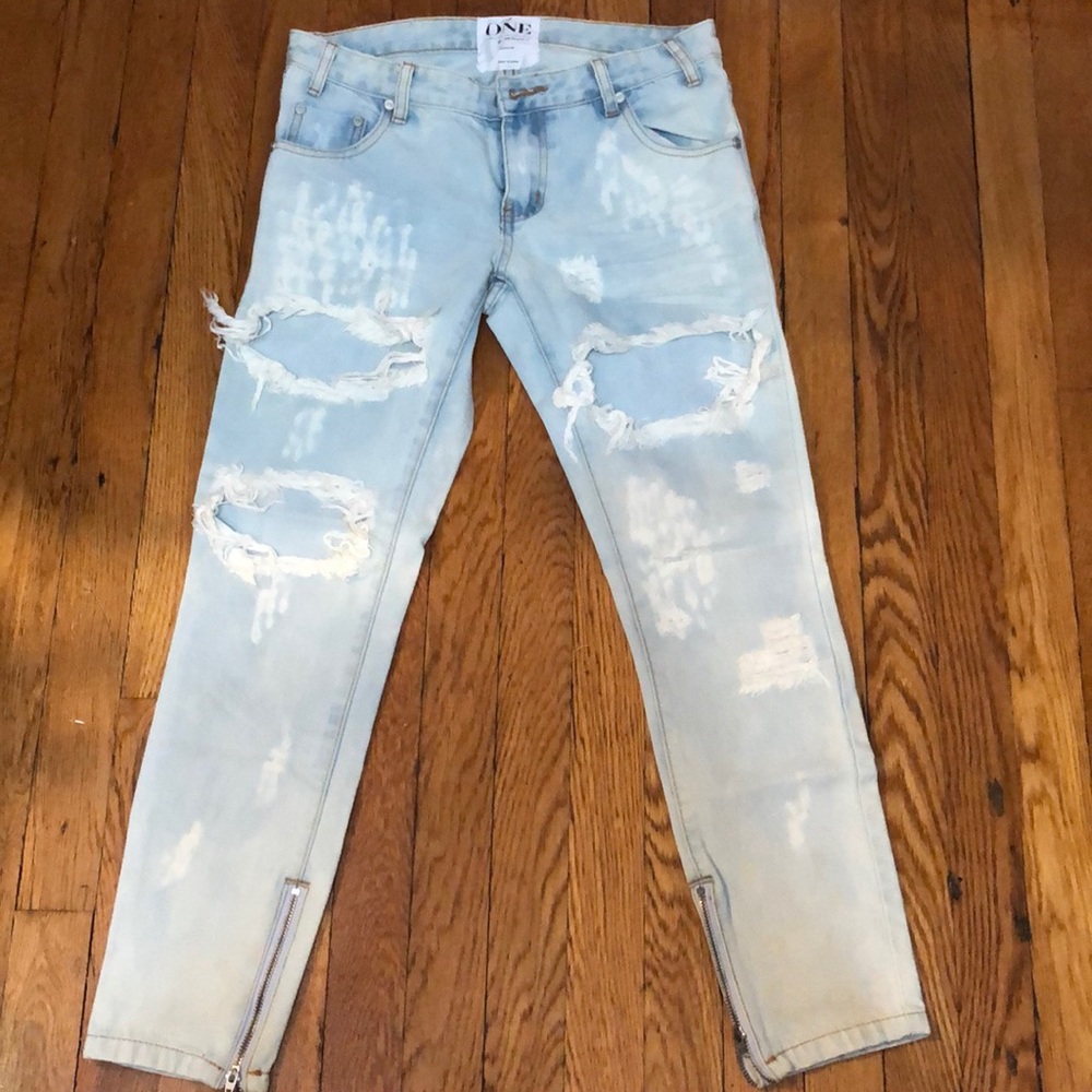 One Teaspoon Trashed Free Birds NWOT